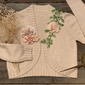 Floral Botanical Cashmere Sweaters by Melisse and Co.